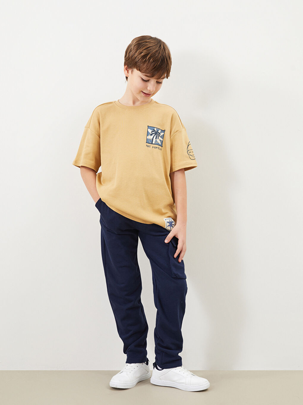 Boys Cargo Pants With Elastic Waist -S5NA14Z4-HRC