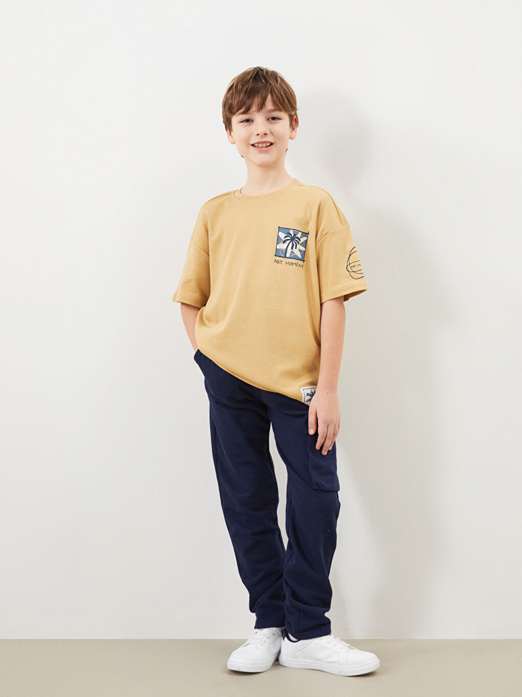 Boys Cargo Pants With Elastic Waist -S5NA14Z4-HRC