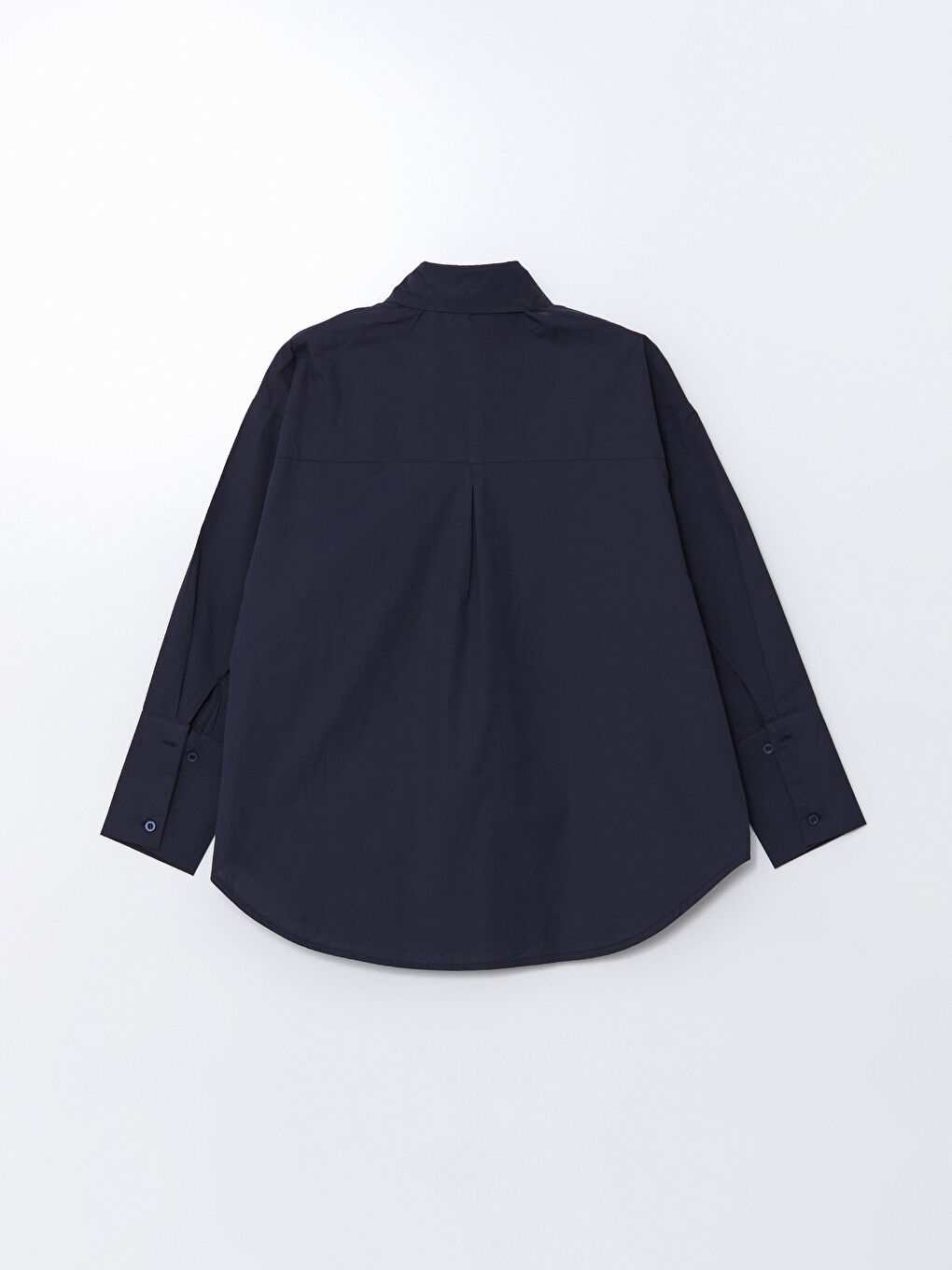 LCW Modest Lacivert Oversize Poplin Kadın Gömlek Tunik - 1