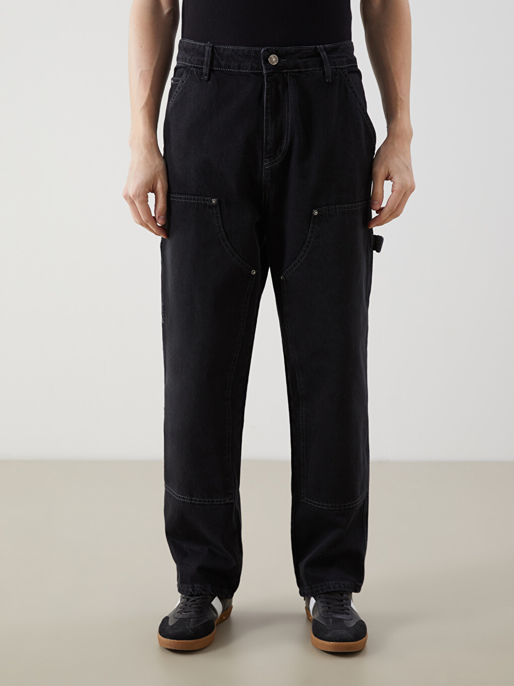 XSIDE Standard Fit Twill Men's Trousers - S5NA42Z8-RQL | LC Waikiki