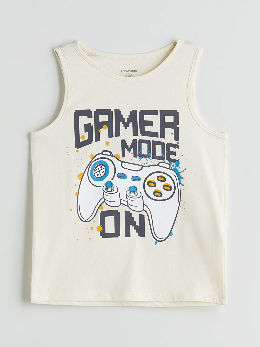 Crew Neck Printed Boys' Vest