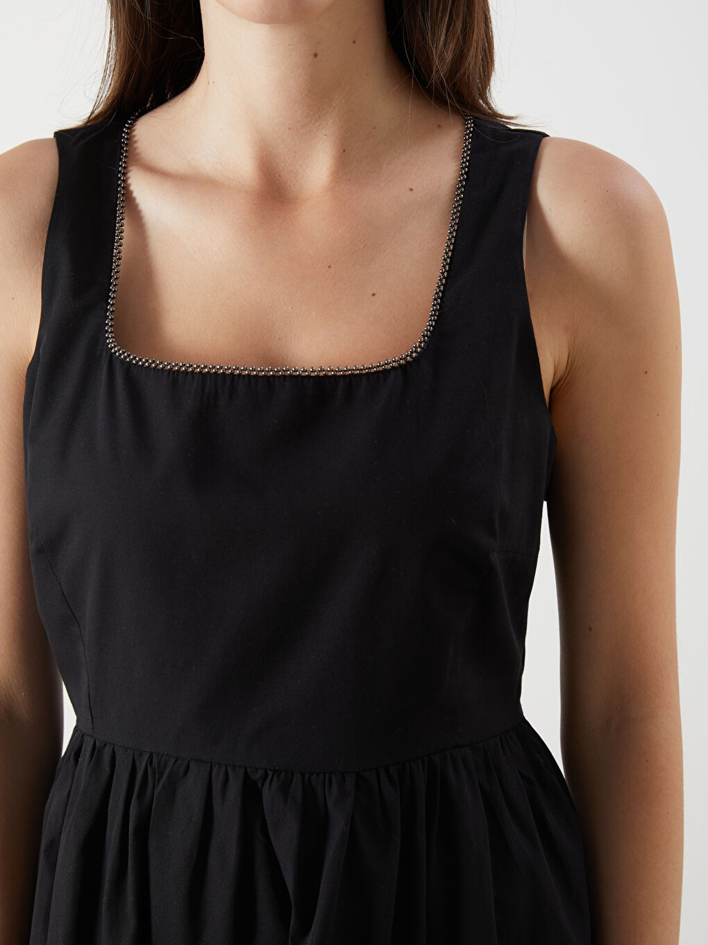 Square Collar Poplin Dress -S5NA52Z8-CVL