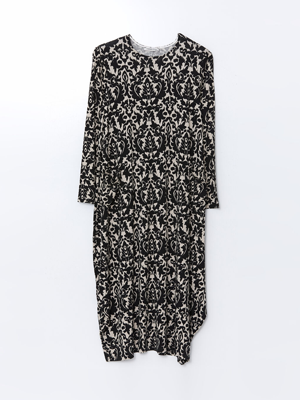 Crew Neck Patterned A Form Women's Dress -S5NA60Z8-LQJ