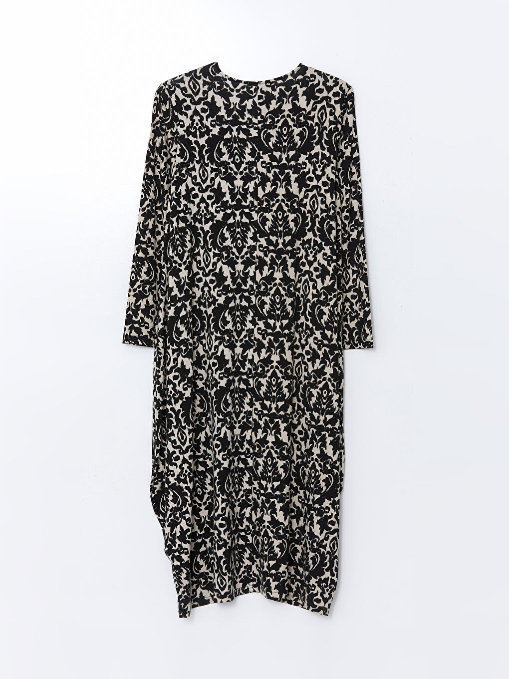 Crew Neck Patterned A Form Women's Dress -S5NA60Z8-LQJ