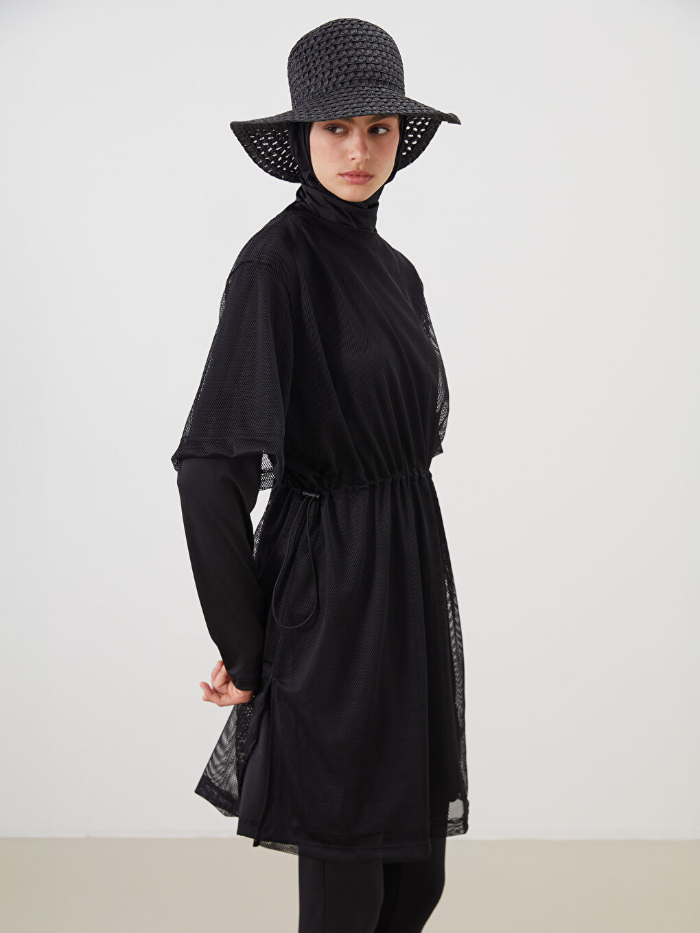 LCW DREAM ملابس سباحة محتشمة أسود امرأة -S5NA78Z8-CVL