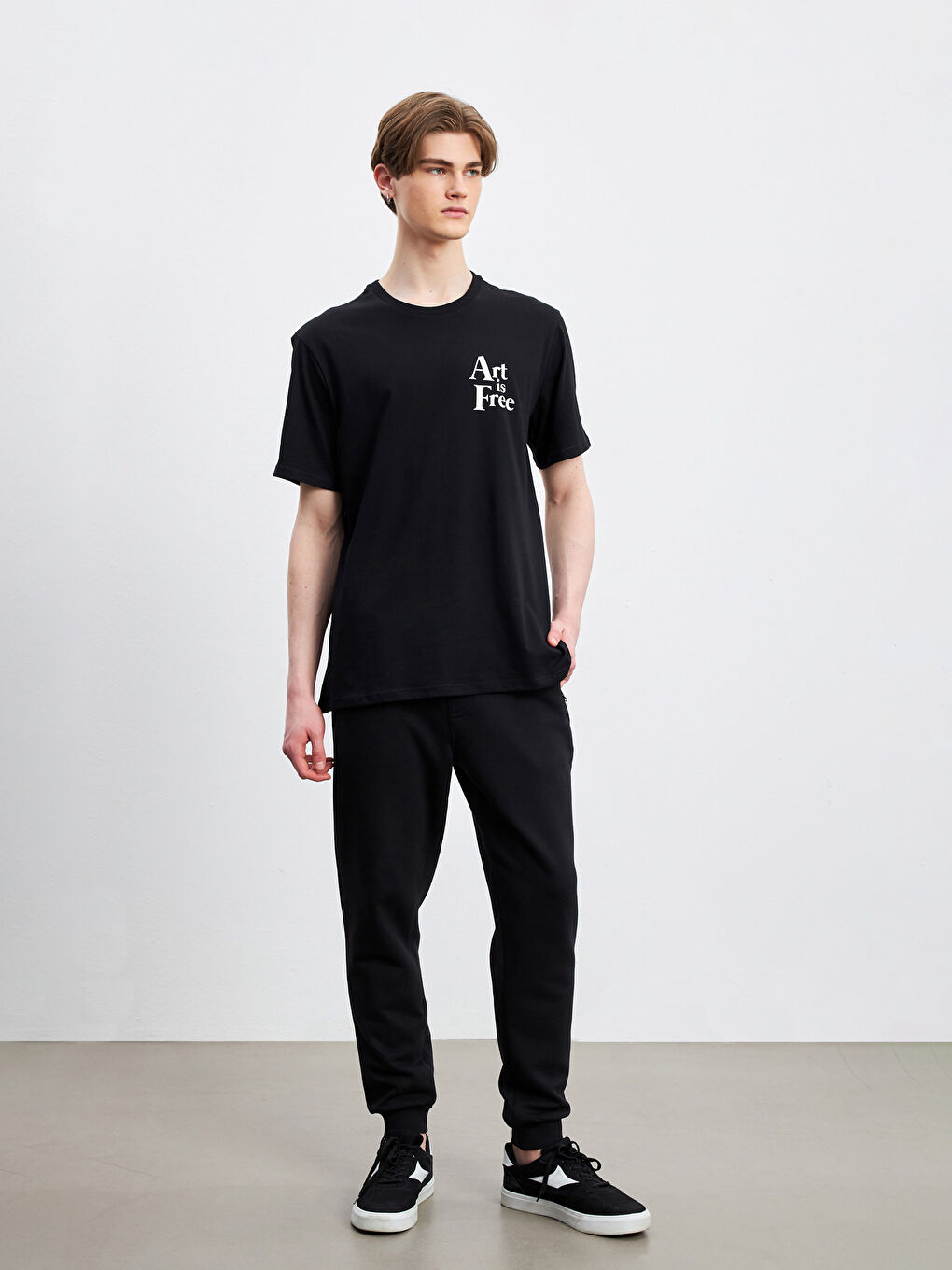 Crew Neck Printed Jersey Men's T-Shirt-1