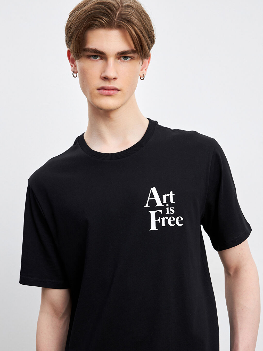 Crew Neck Printed Jersey Men's T-Shirt-2