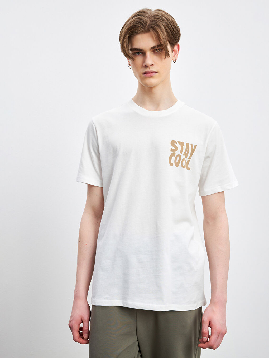 Crew Neck Stay Cool Printed Jersey Men's T-Shirt