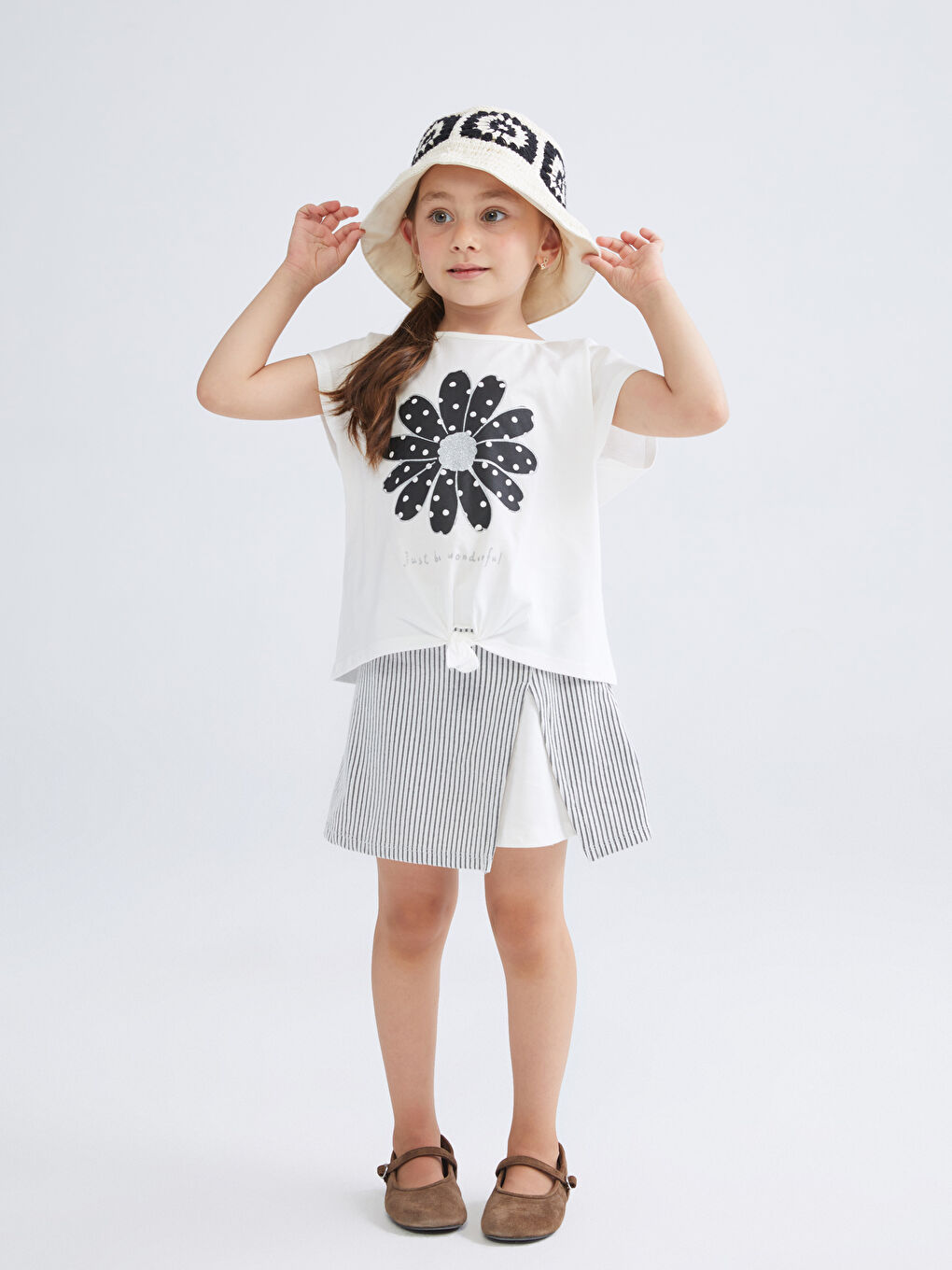 LCW Kids طقم بيج فاتح / ايكرو فتاة -S5NB05Z1-R9J