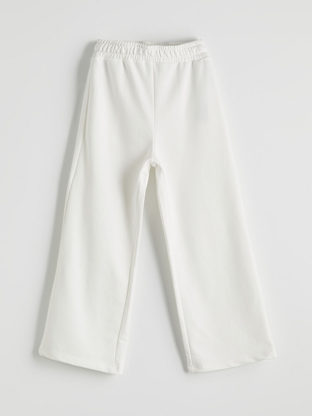 қыздарға арналған дөңгелек жағалы тігісті және періште принтті футболка мен спорт шалбар жинағы-4