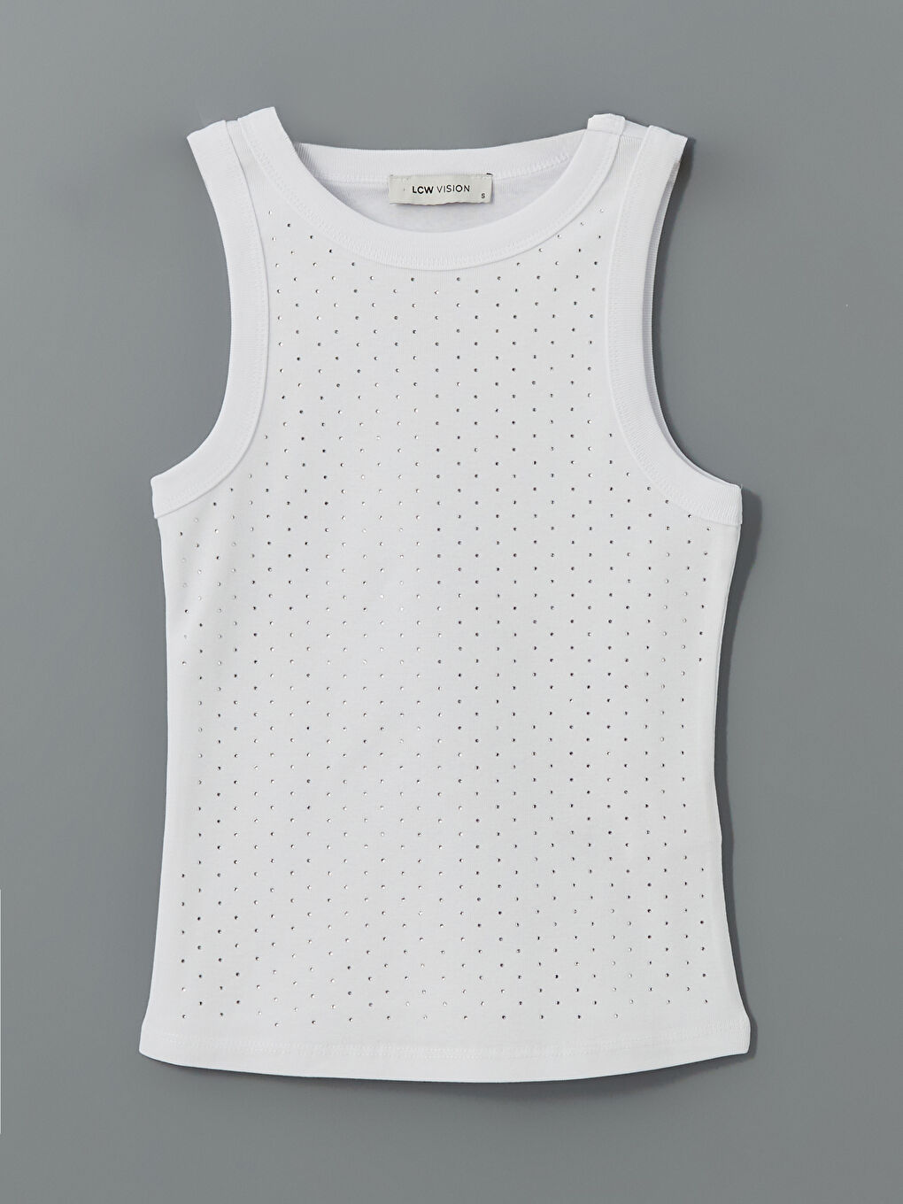 Crew Neck Bejeweled Women’S Tank Top -S5NB24Z8-Q6K