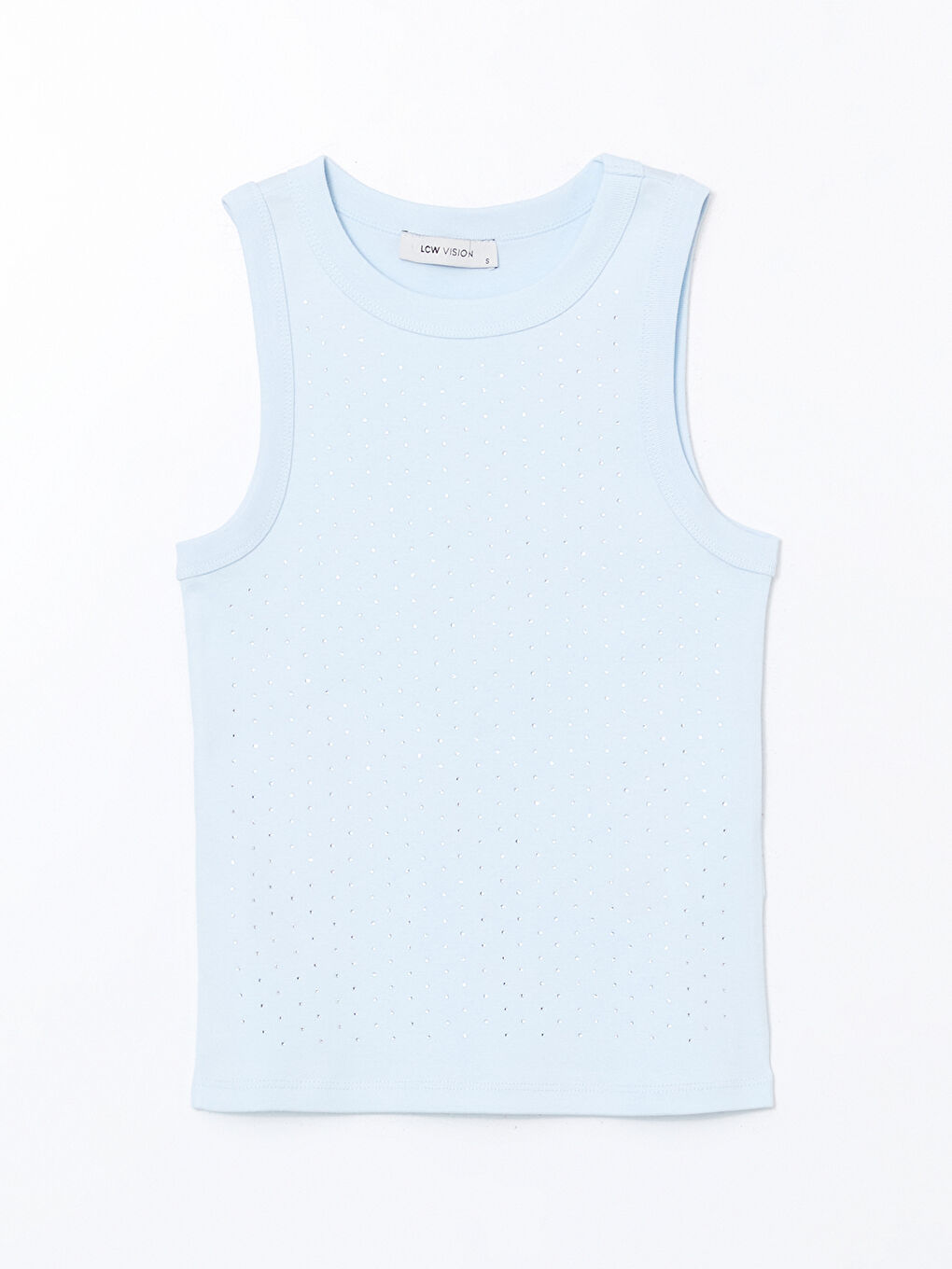 Crew Neck Rhinestone Embellished Women's Tank Top -S5NB24Z8-QWQ