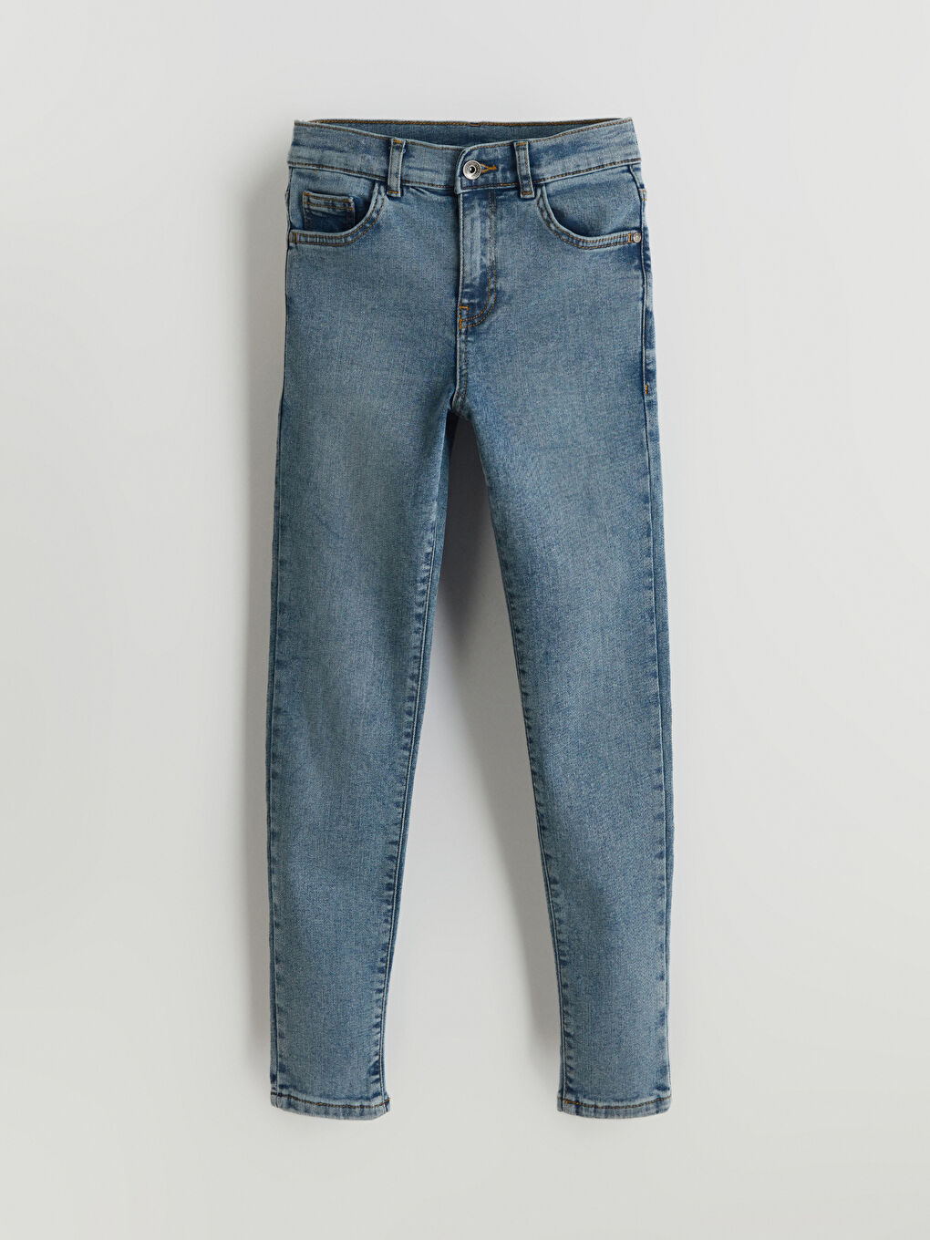 İndigo Beli Ayarlanabilir Lastikli Erkek Çocuk Jean Pantolon