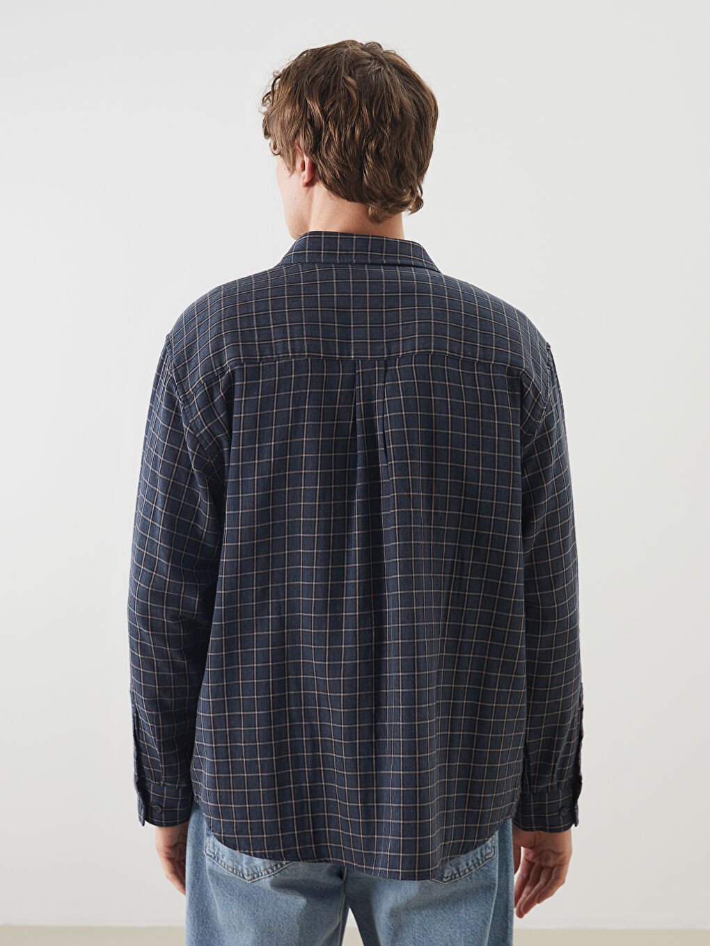 Comfortable Fit Long Sleeve Plaid Men's Shirt -S5NB59Z8-LN6