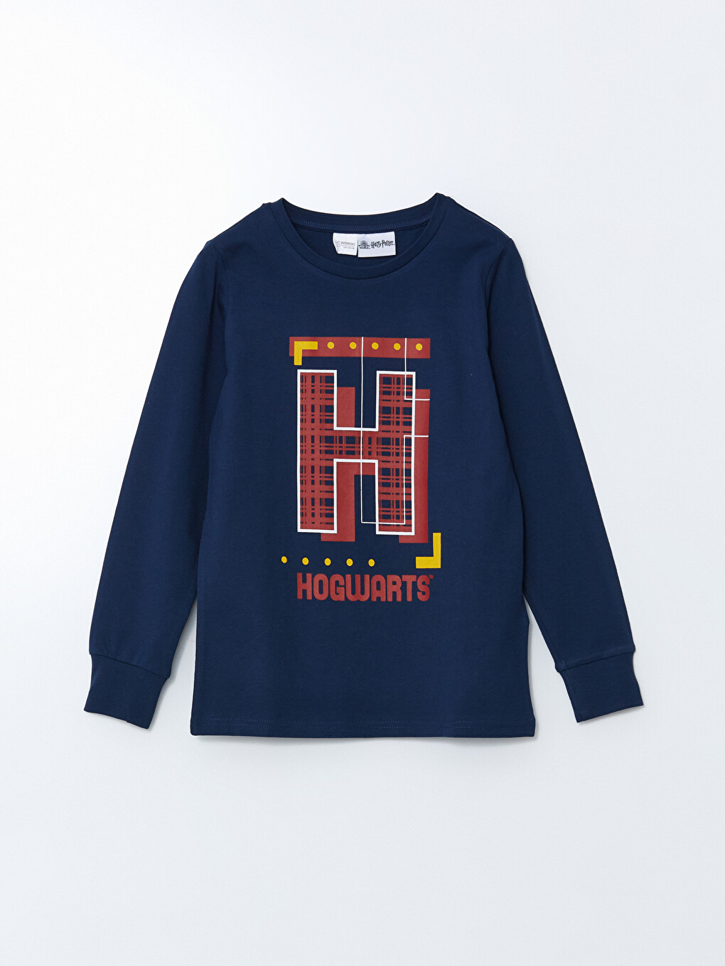 Crew Neck Harry Potter Printed Boys' Pyjama Set-1