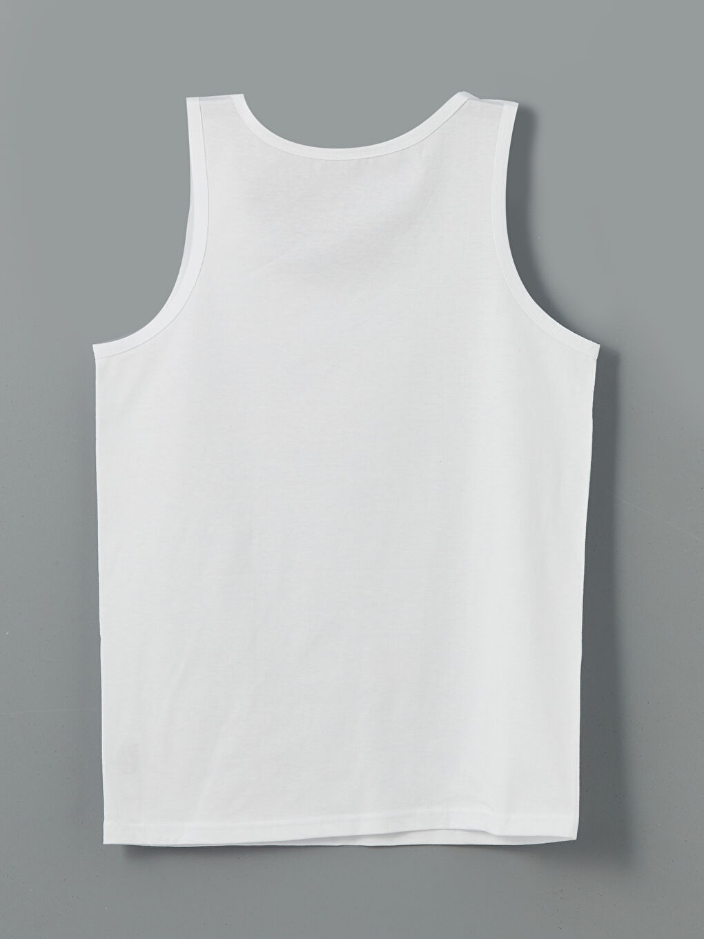 Beyaz U Yaka Penye Erkek Atlet-1