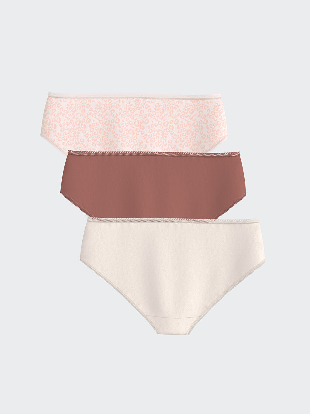 Pembe Desenli Hipster Külot 3'lü Paket-1