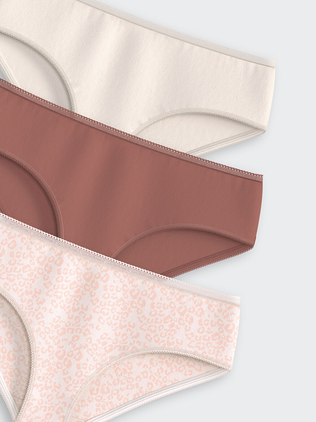 Pembe Desenli Hipster Külot 3'lü Paket-2
