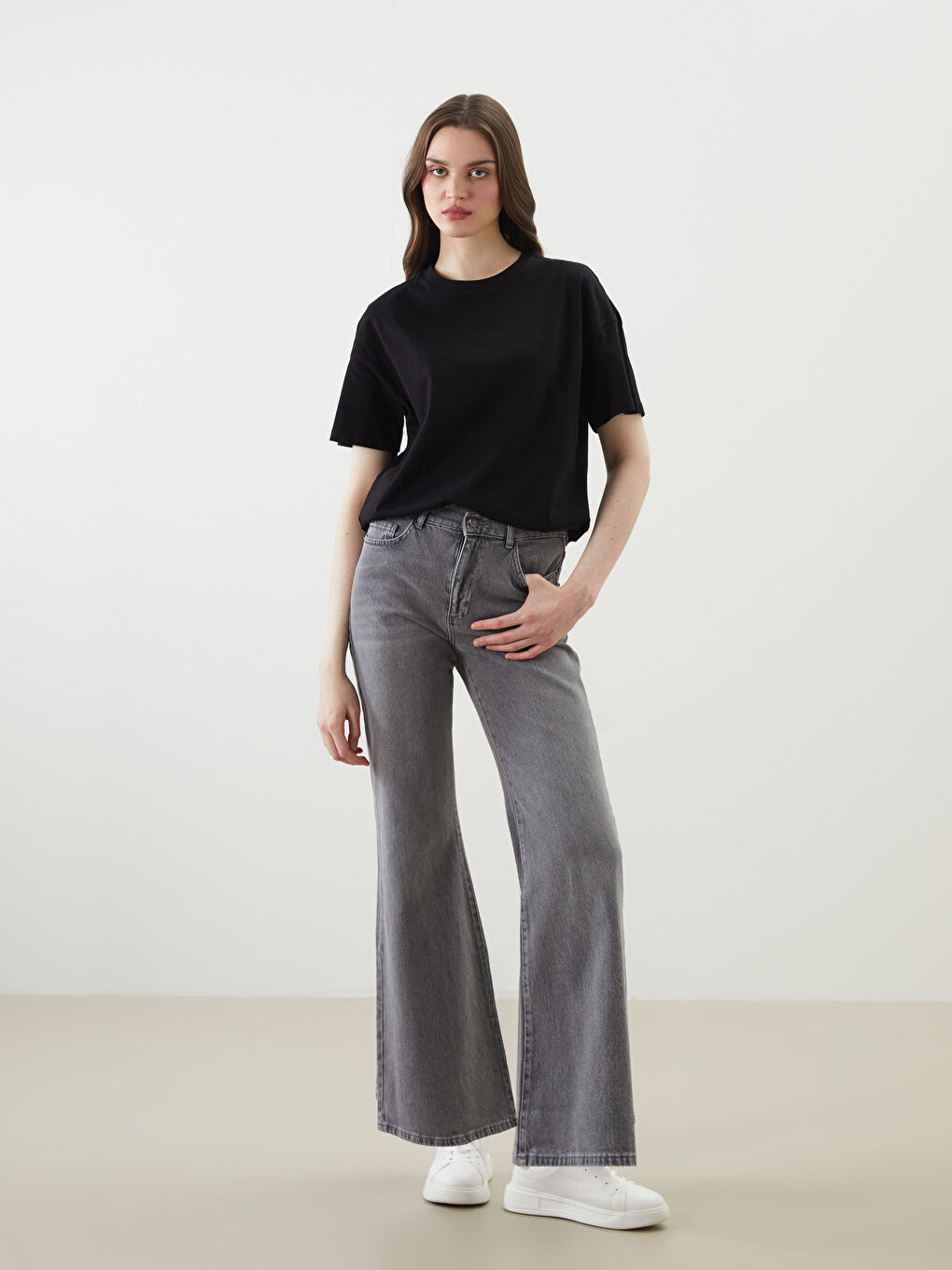 Flare Women's Jeans -S5NC34Z8-GRD