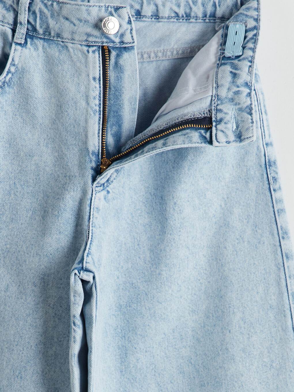 Mavi Wideleg Kız Çocuk Jean Pantolon-2