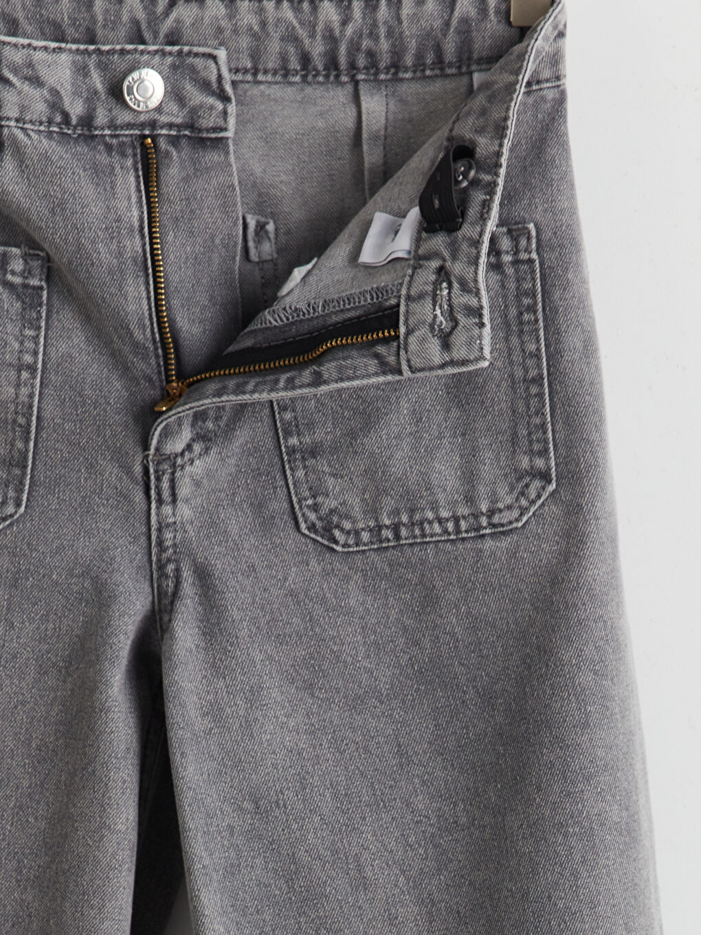 Girl's Jean Trousers with Adjustable Elastic Waist -S5NC39Z4-SHN