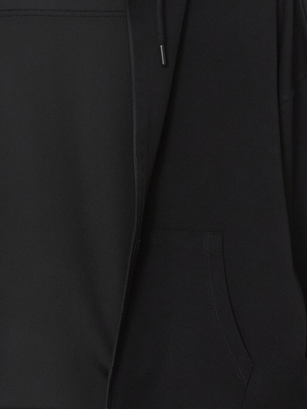 Siyah Kapüşonlu Kadın Fermuarlı Sweatshirt-5