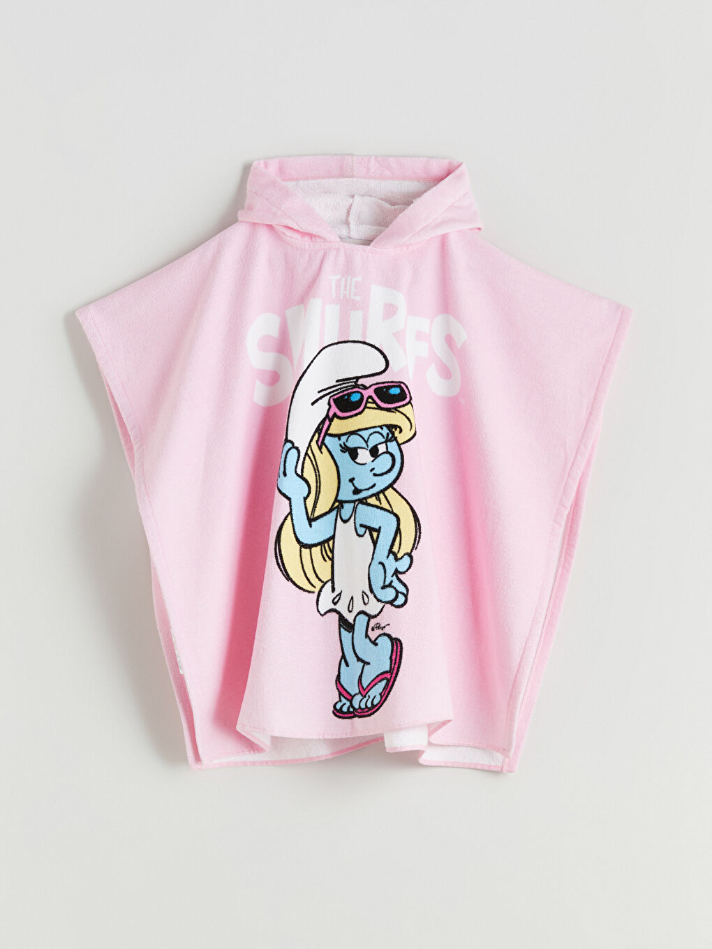 Smurfette Printed Girls' Poncho Beach Towel