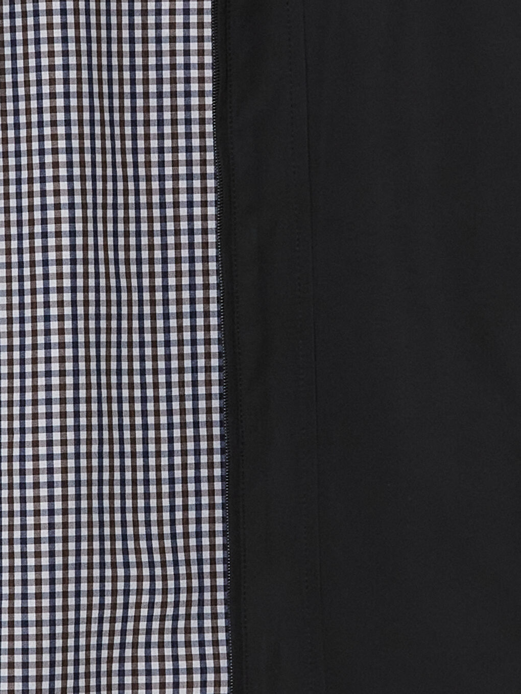 Siyah Standart Kalıp Gömlek Yaka Erkek Mont-6