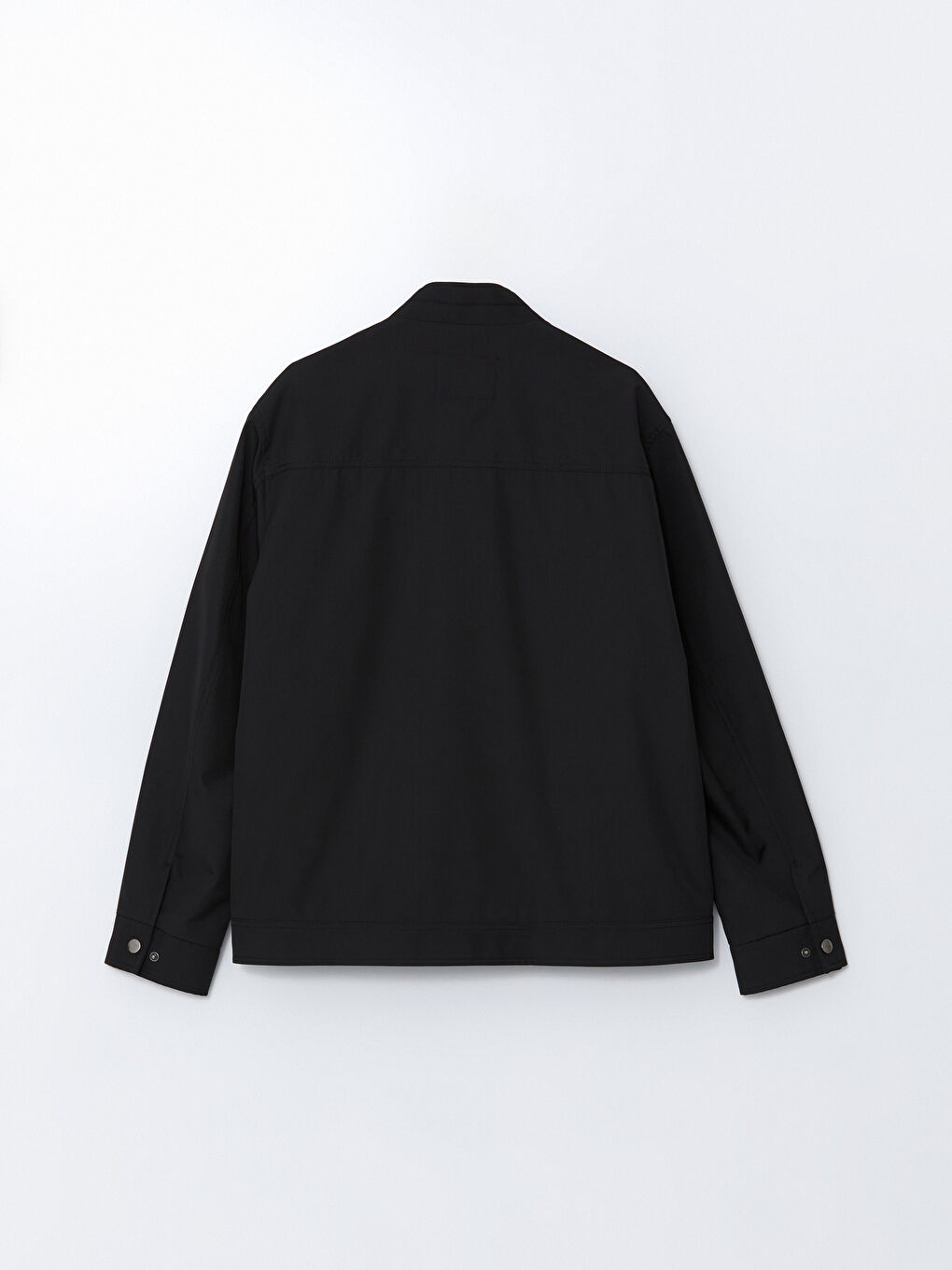 Siyah Standart Kalıp Dik Yaka Erkek Mont-7