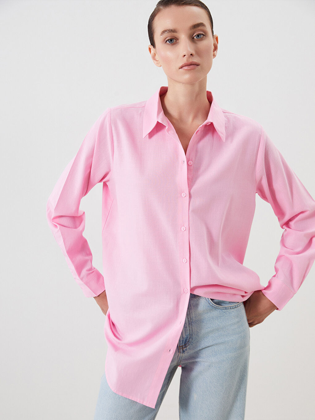 LCWAIKIKI Classic Regular Fit Women's Shirt Tunic -S5ND21Z8-FLY