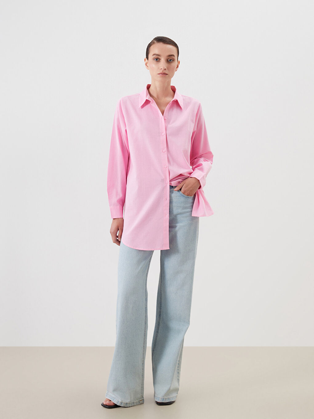 LCWAIKIKI Classic Regular Fit Women's Shirt Tunic -S5ND21Z8-FLY