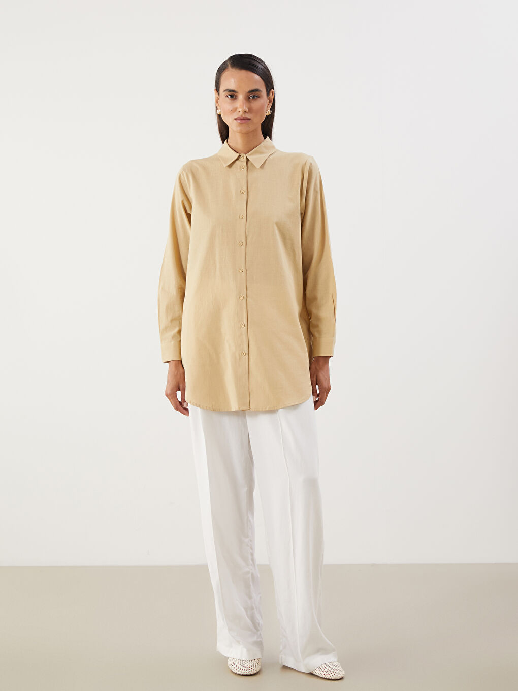 LCWAIKIKI Classic Regular Fit Women's Shirt Tunic -S5ND21Z8-FPF