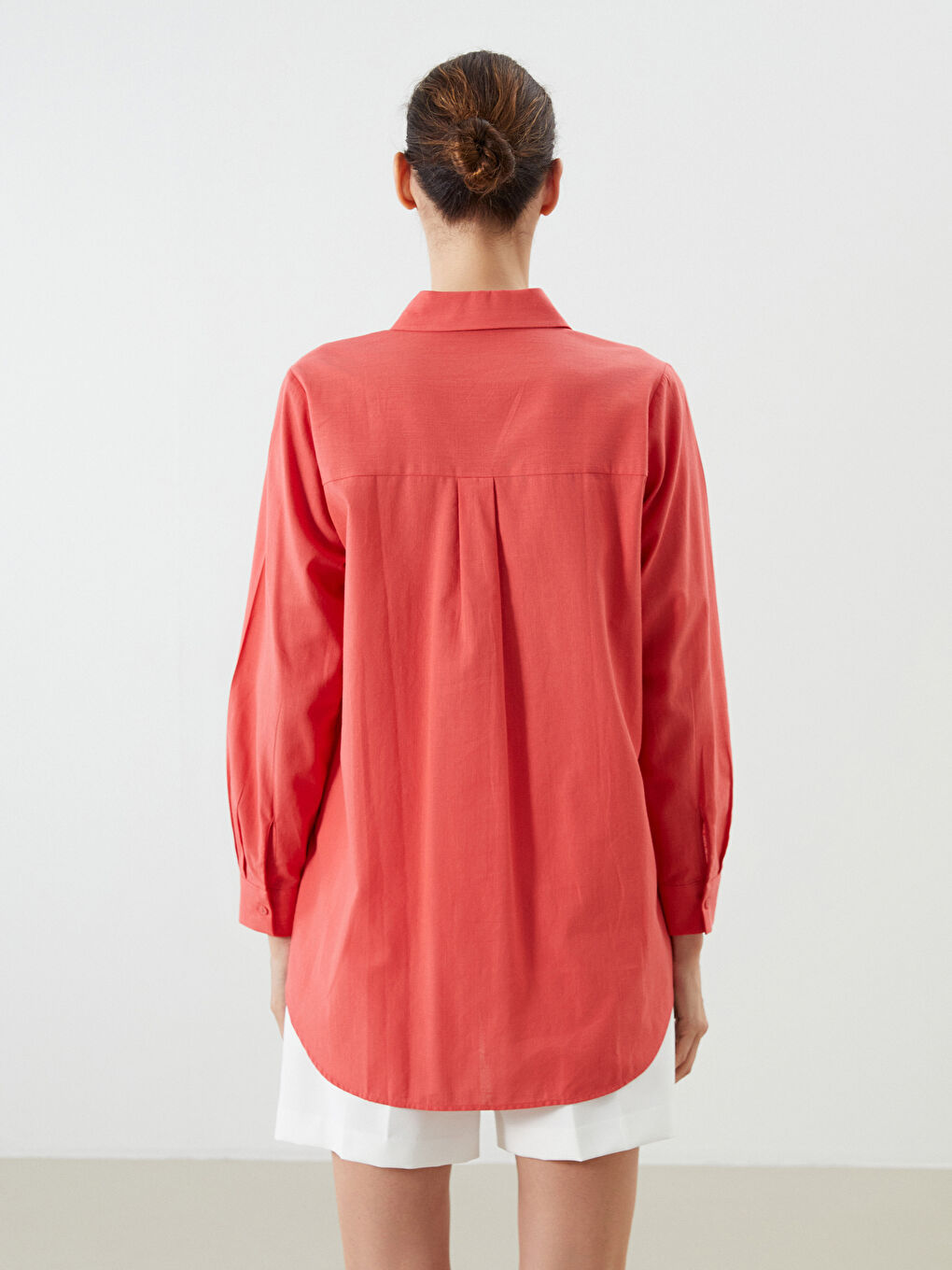 Kırmızı Regular Fit Kadın Gömlek Tunik-3