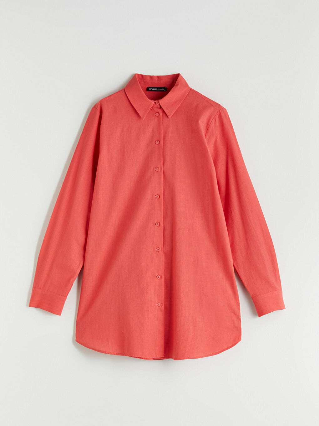 Kırmızı Regular Fit Kadın Gömlek Tunik-4