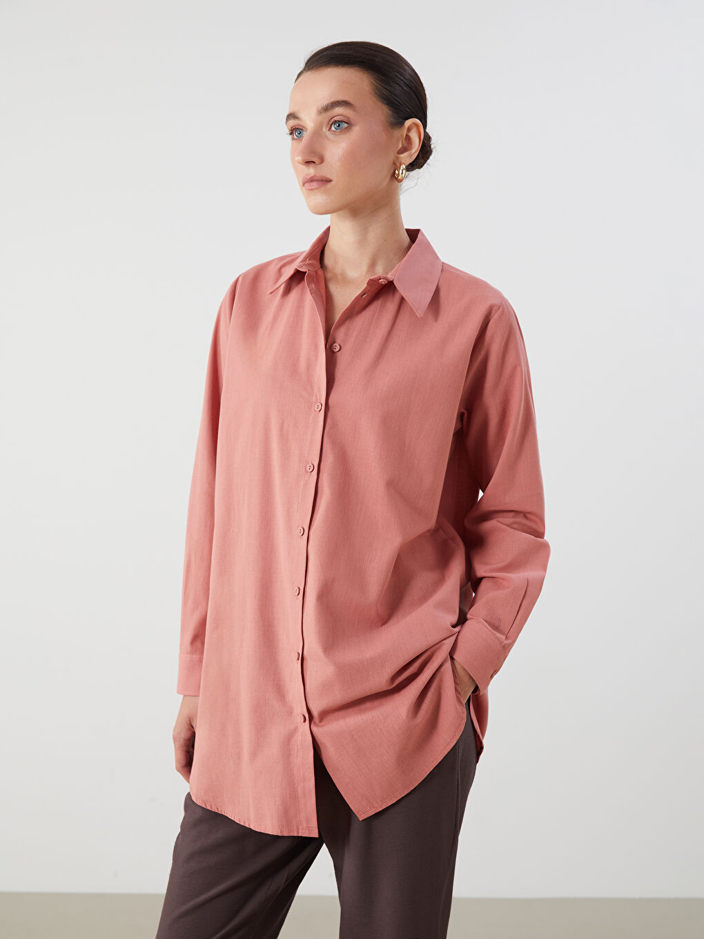 LCWAIKIKI Classic Regular Fit Women's Shirt Tunic -S5ND21Z8-H1U