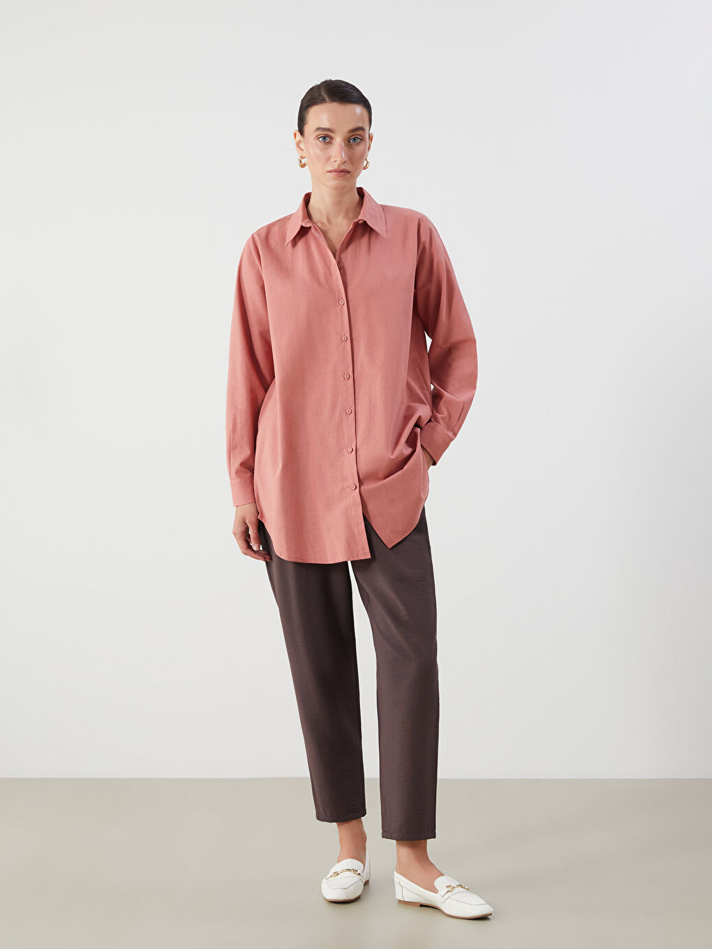 LCWAIKIKI Classic Regular Fit Women's Shirt Tunic -S5ND21Z8-H1U