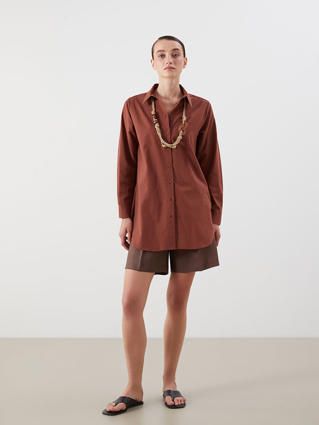 LCWAIKIKI Classic Regular Fit Women's Shirt Tunic -S5ND21Z8-HHB