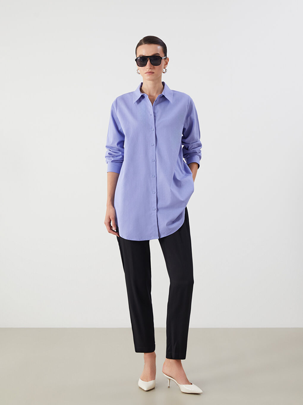 LCWAIKIKI Classic Regular Fit Women's Shirt Tunic -S5ND21Z8-KYN