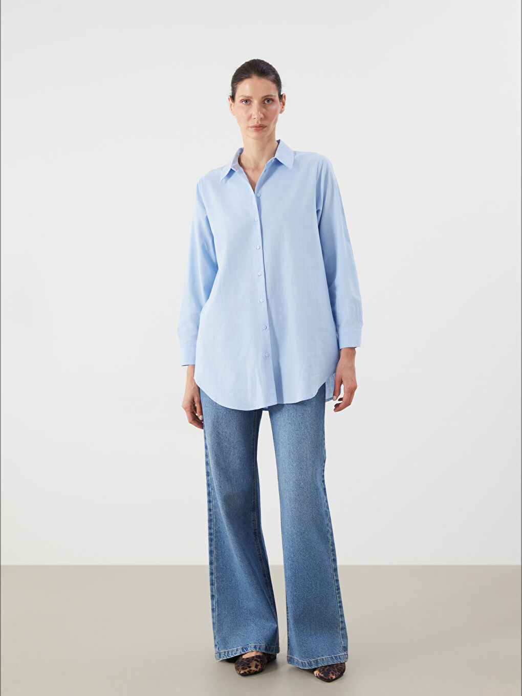 LCWAIKIKI Classic Regular Fit Women's Shirt Tunic -S5ND21Z8-QWQ