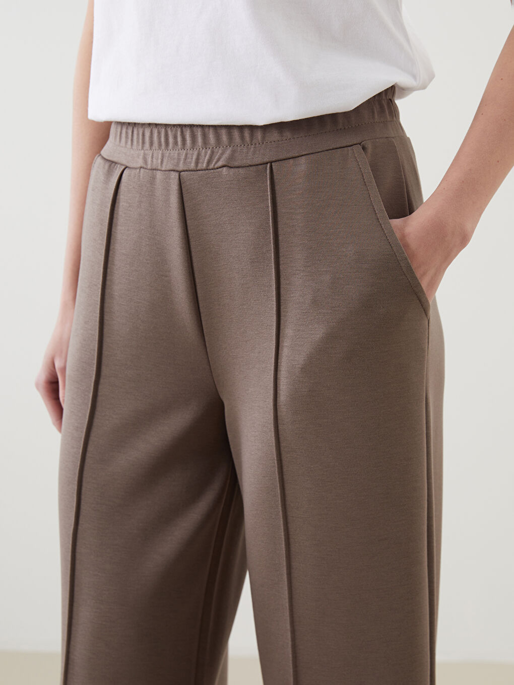 Women's Wide Leg Elastic Waist Tracksuit Bottom -S5ND23Z8-H55