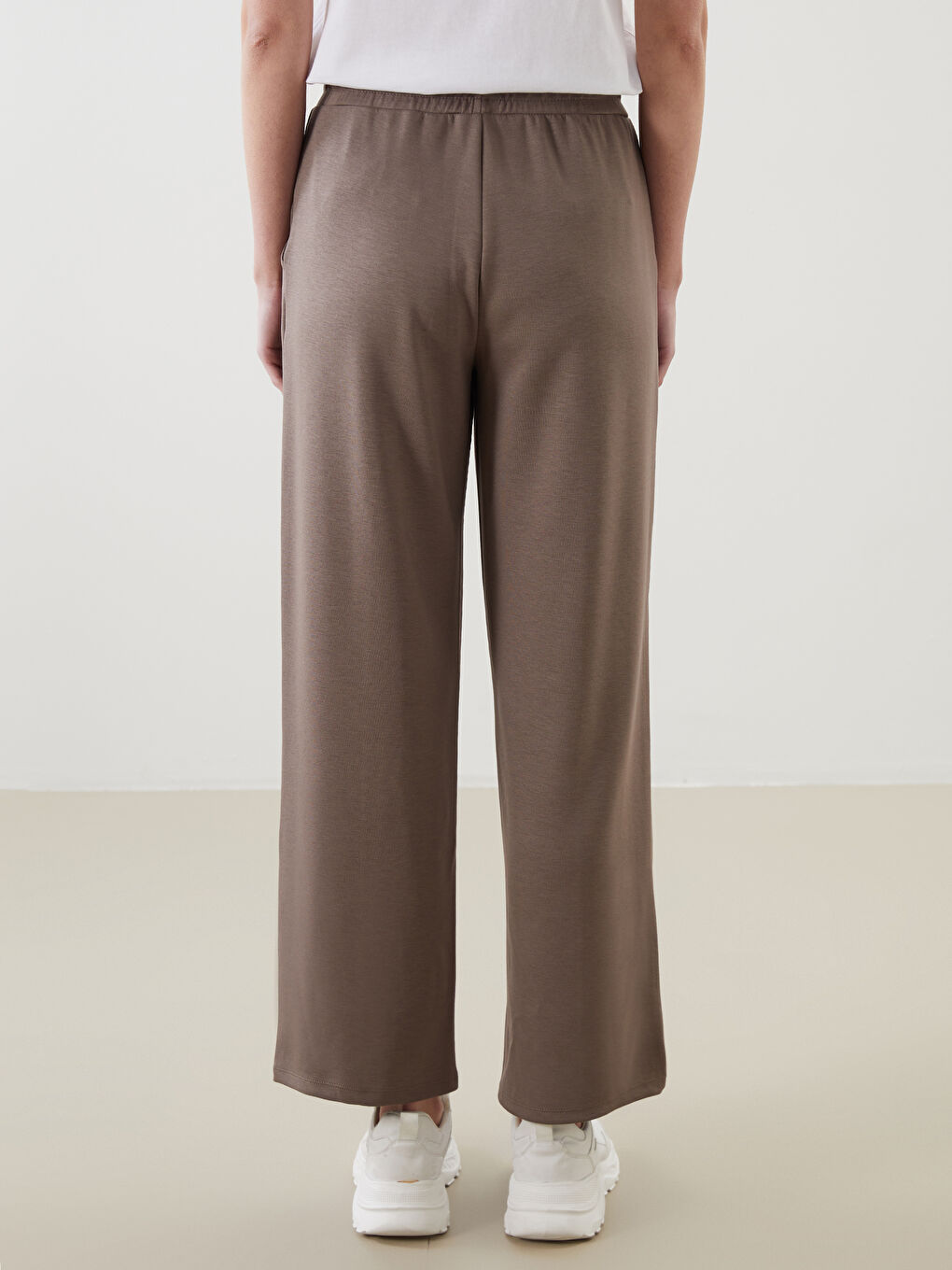 Women's Wide Leg Elastic Waist Tracksuit Bottom -S5ND23Z8-H55