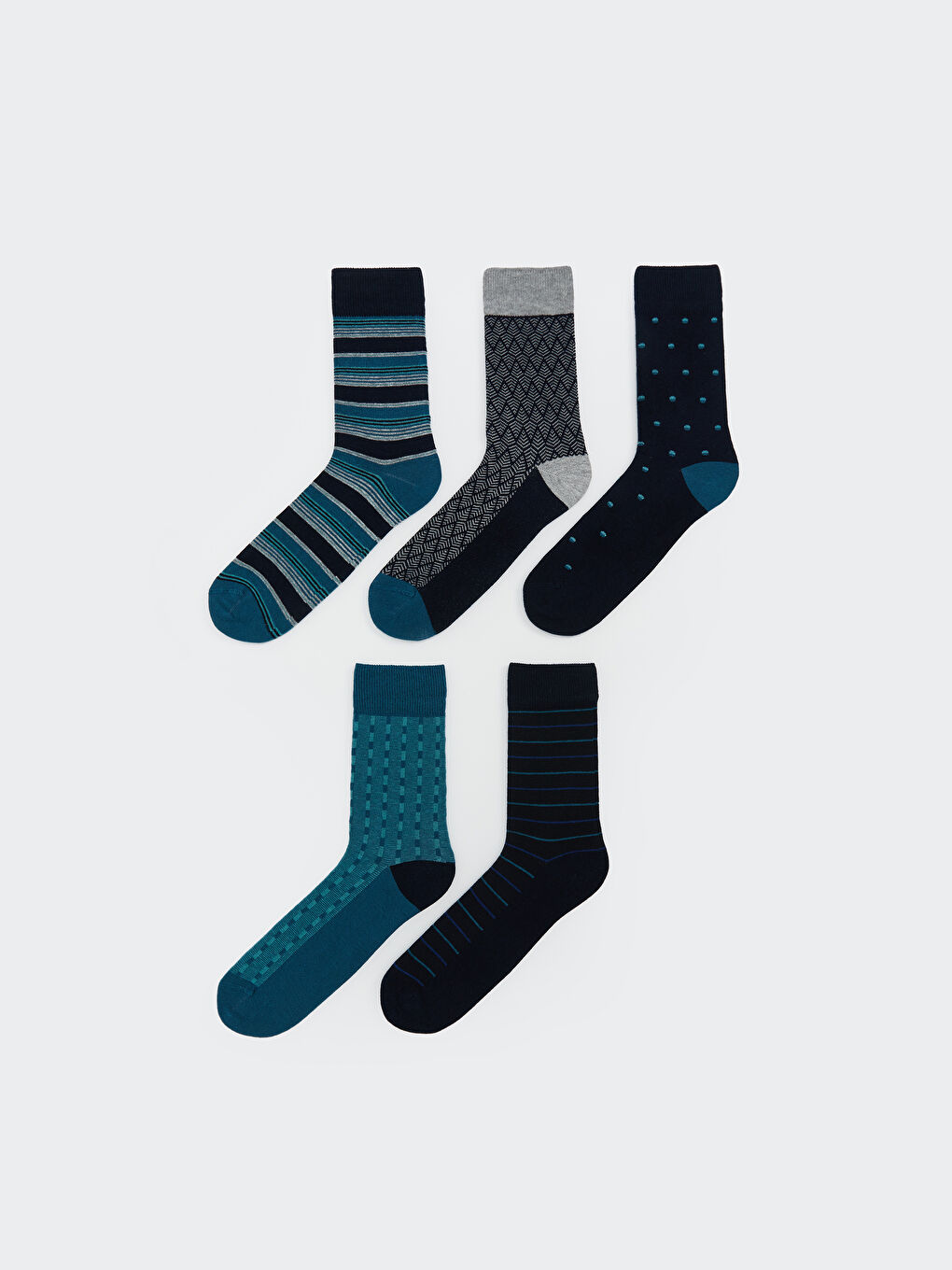 Patterned Men's Socket Socks 5-Pack -S5ND30Z8-K00