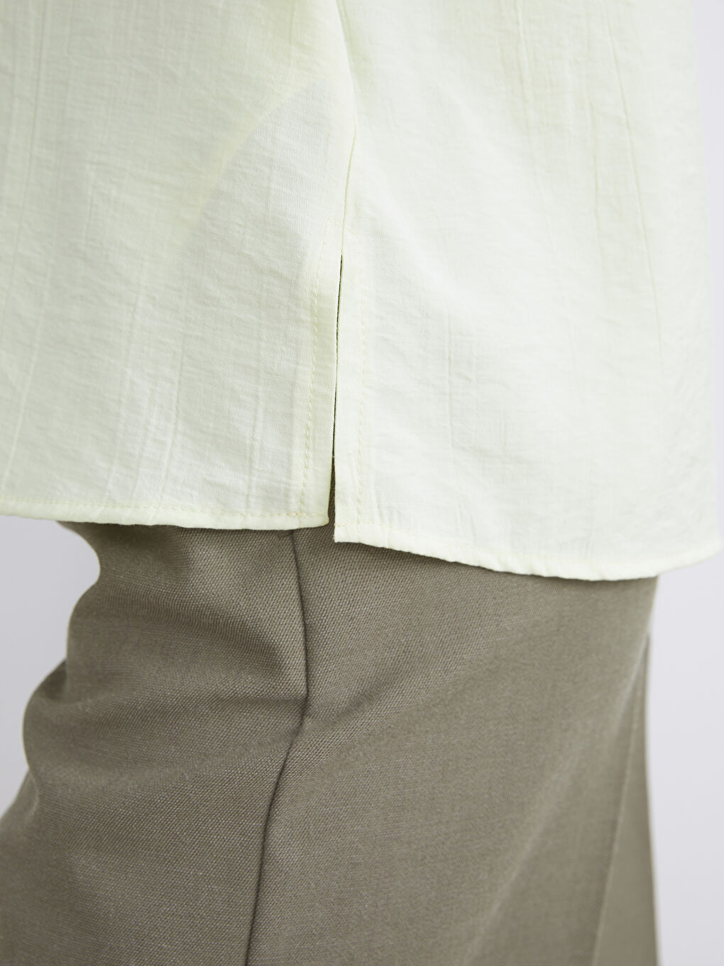 Sarı Müslin Kadın Gömlek-2