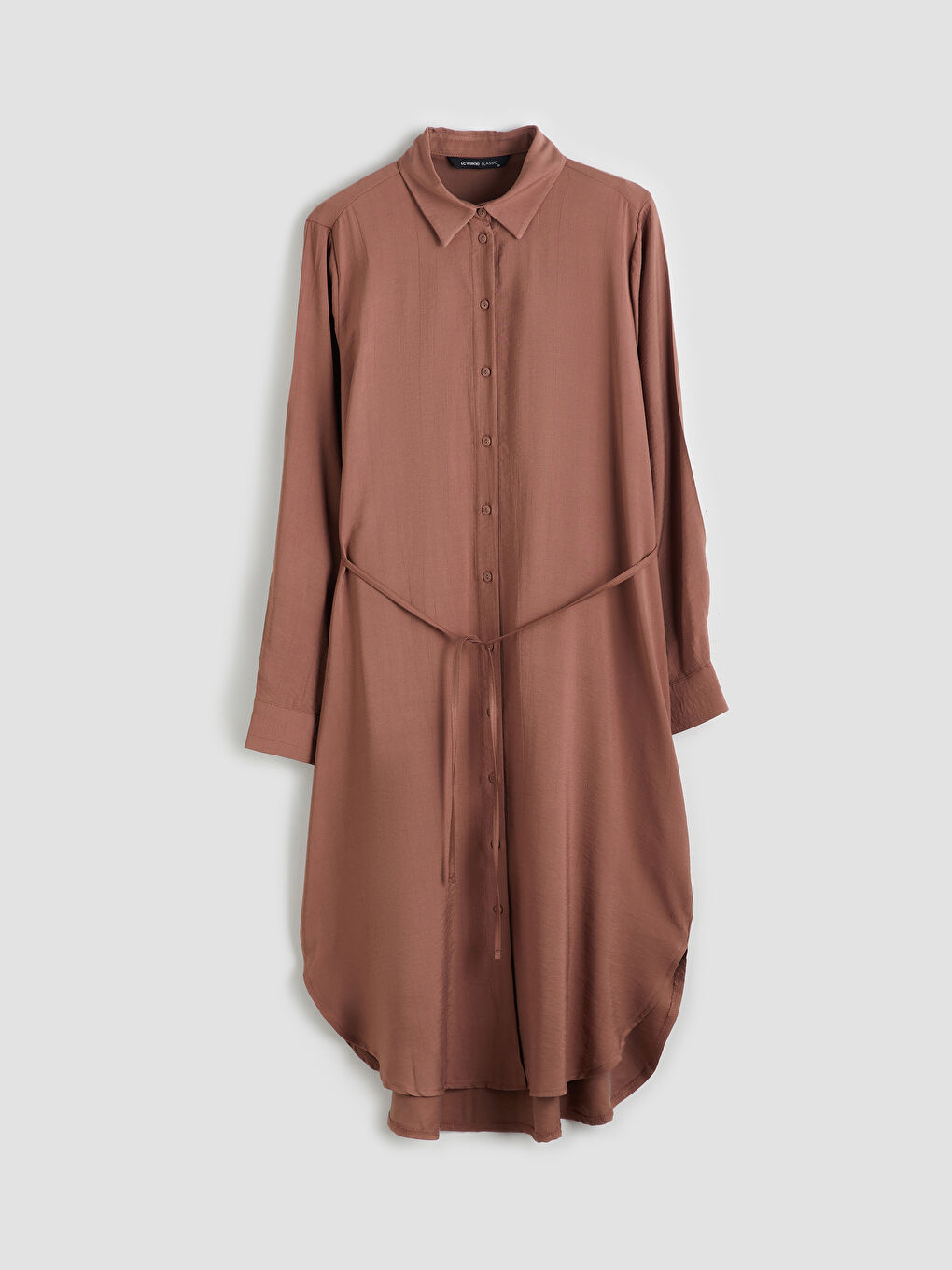 LCWAIKIKI Classic Textured Oversize Women's Shirt Tunic -S5ND37Z8-H1K