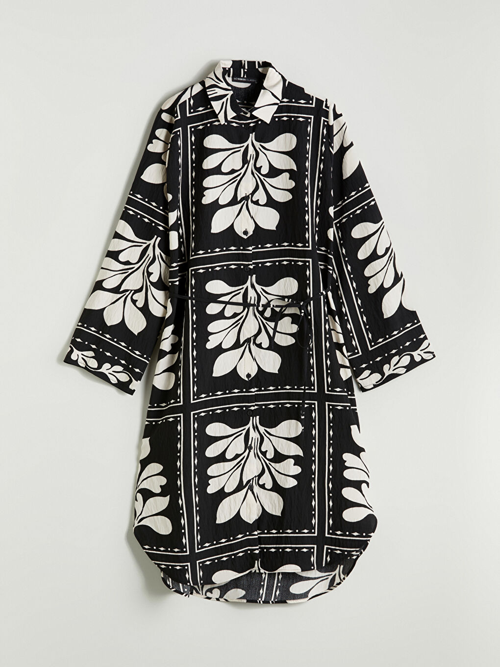 LCWAIKIKI Classic Floral Oversize Women's Shirt Tunic -S5ND40Z8-LQJ