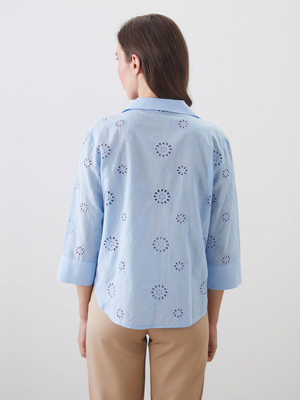 LCWAIKIKI Classic Woman BLUE Shirt -S5ND43Z8-CTD