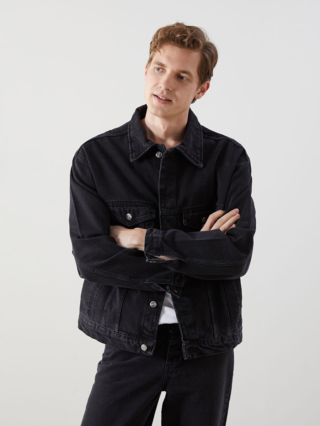Relaxed Fit Men's Denim Jacket -S5ND48Z8-326