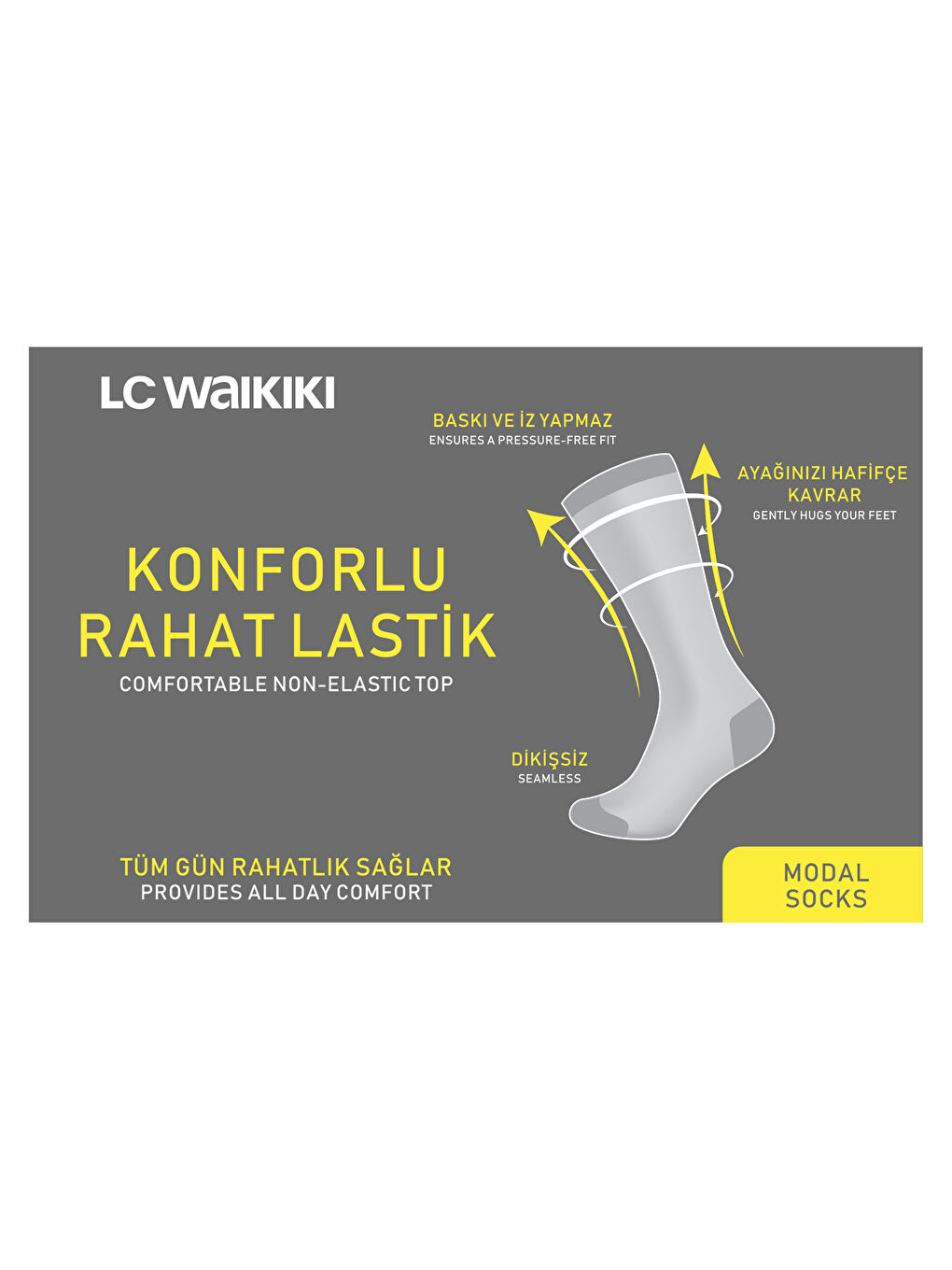 Bej Rahat Lastikli Dikişsiz Modal Erkek Soket Çorap-1