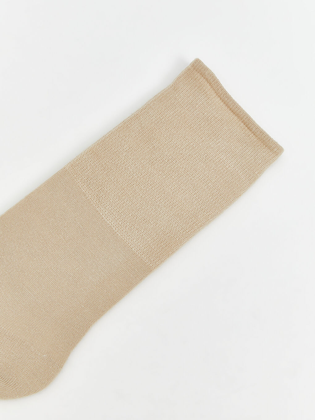 Bej Rahat Lastikli Dikişsiz Modal Erkek Soket Çorap-2