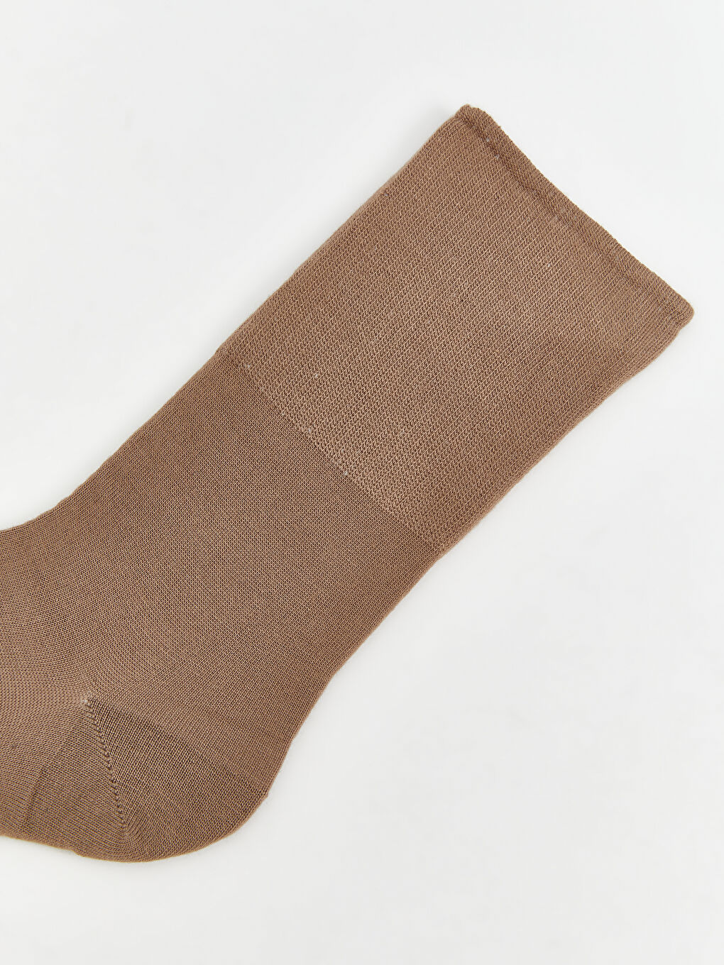 Bej Rahat Lastikli Dikişsiz Modal Erkek Soket Çorap-2